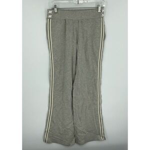 Lauren Ralph Lauren Women Gray Athletic Lounge Pants Side Stripe Lace‎ Up Detail